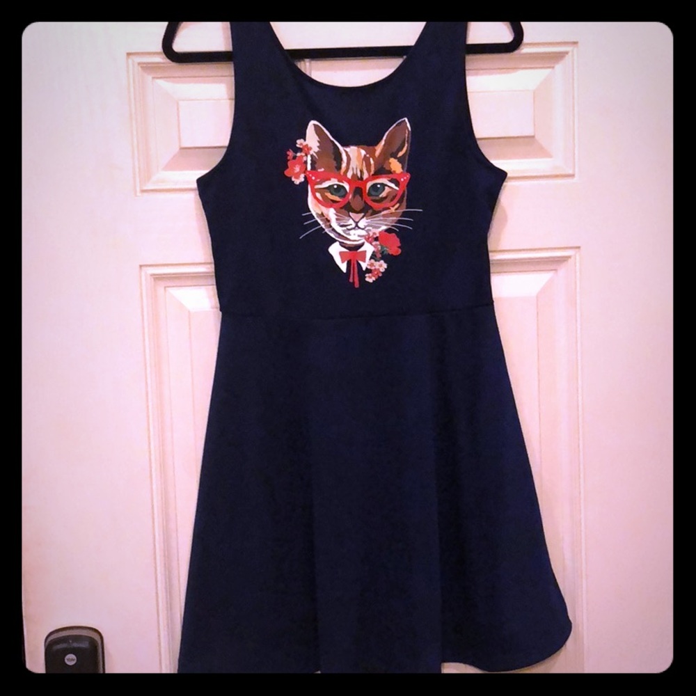 H&M dress with cat face NWT